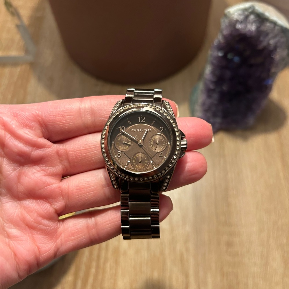 Michael Kors Black and Gold Watch
